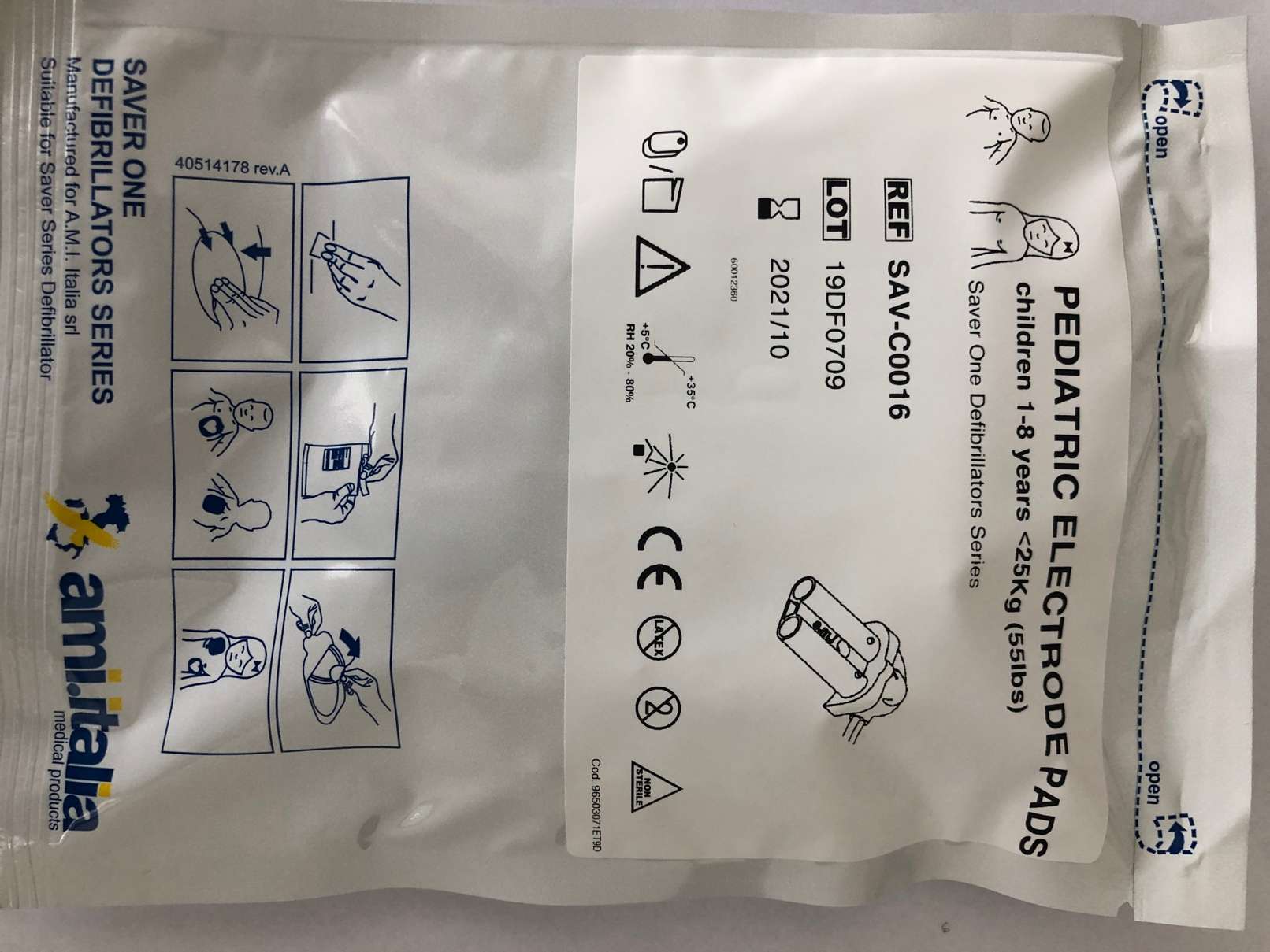 Kleinkinder-Elektroden für alle Saver One Defibrillatoren